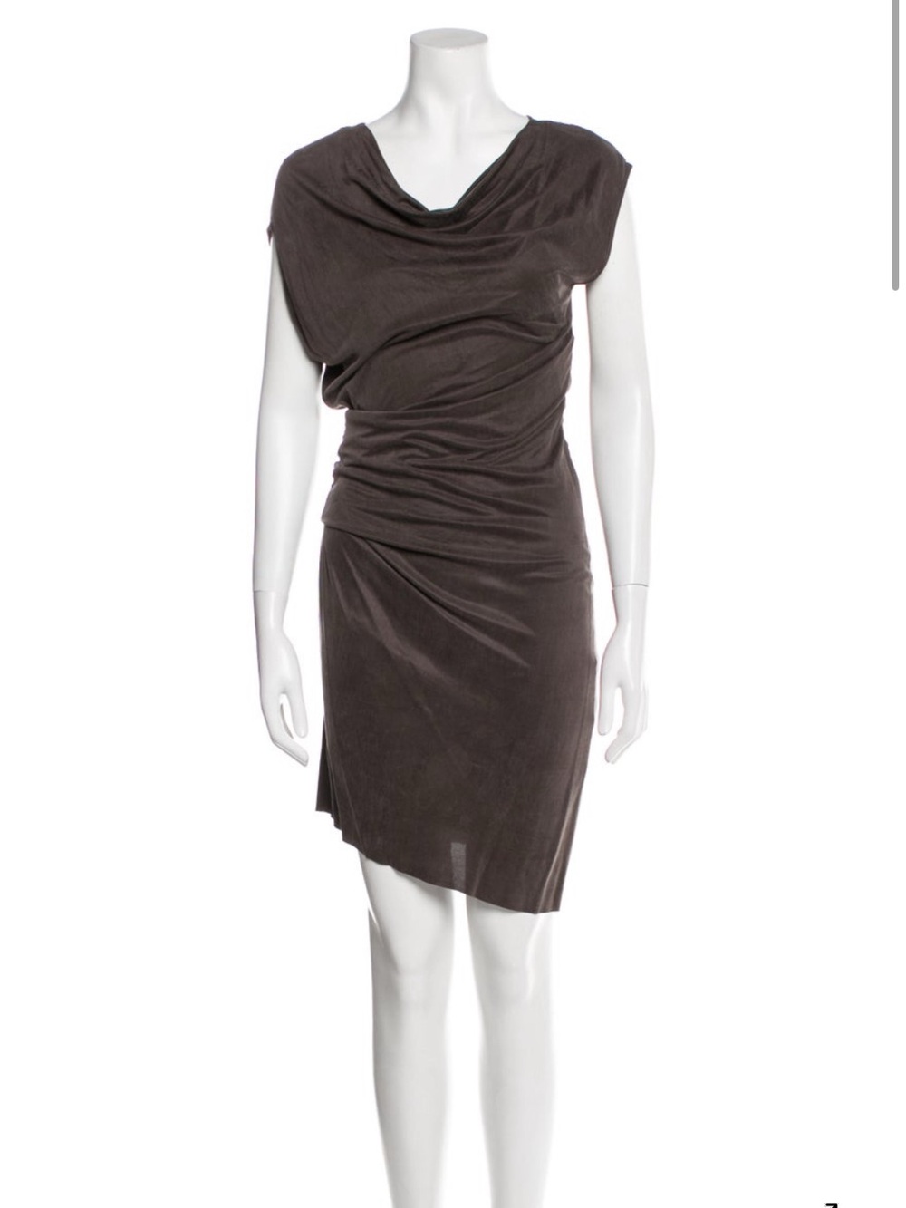 Helmut Lang Draped Ruched Sleeveless Dress